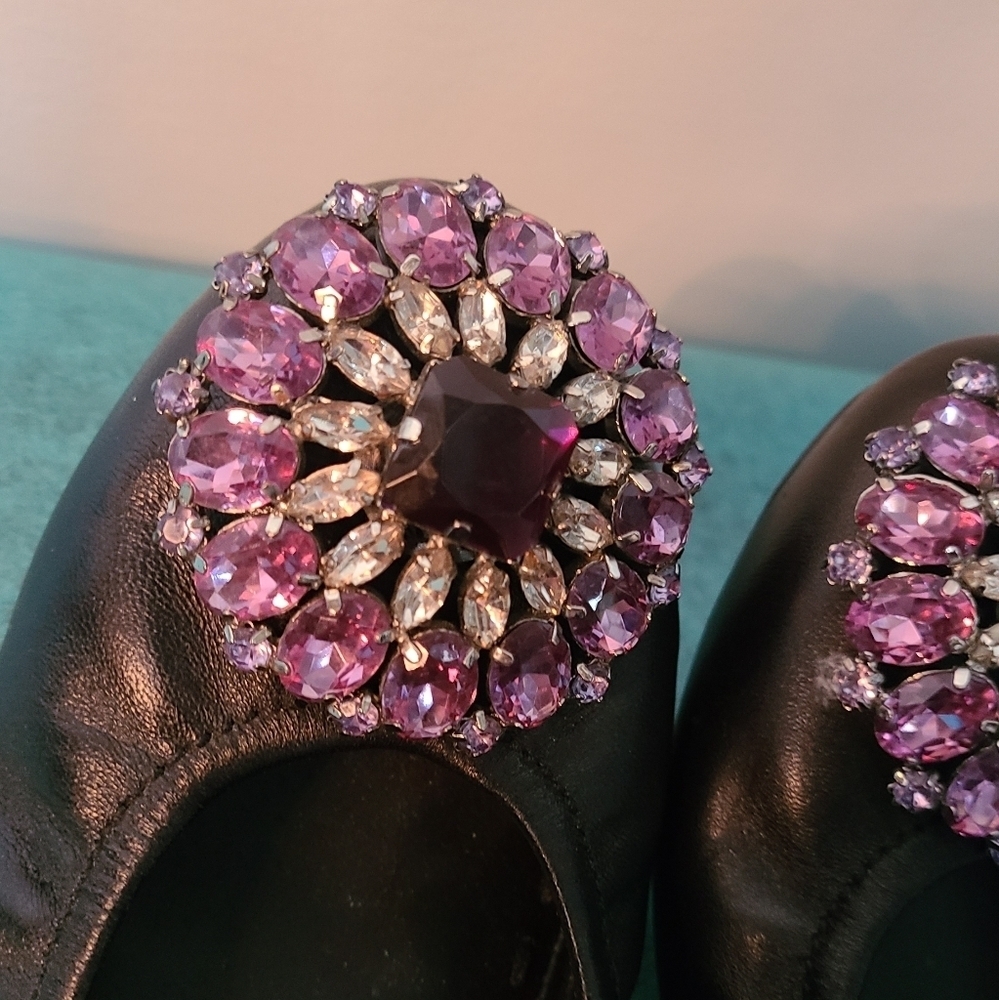 Kelsi Dagger Rhinestone Toe Ballet Flats - Picture 5 of 12